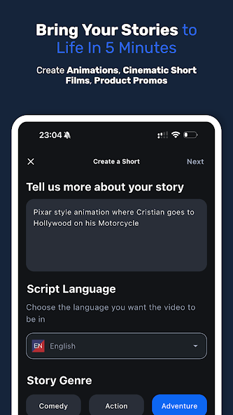 Shorts AI timeline and editing preview